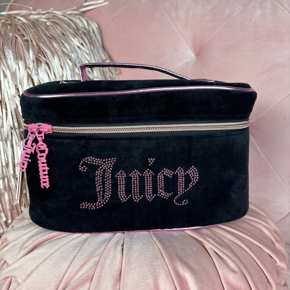 Juicy Couture Black Velvet Travel Cosmetic Bag